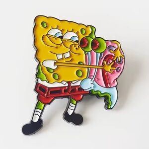 SpongeBob SquarePants, SpongeBob and Gary Enamel Metal Pin